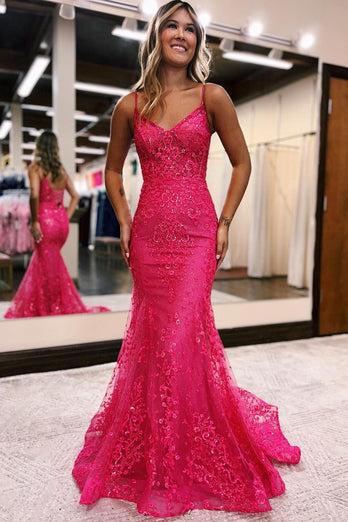 Sexy pink hotsell prom dress