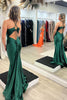 Load image into Gallery viewer, Mermaid V-Neck Satin Simple Prom Dress