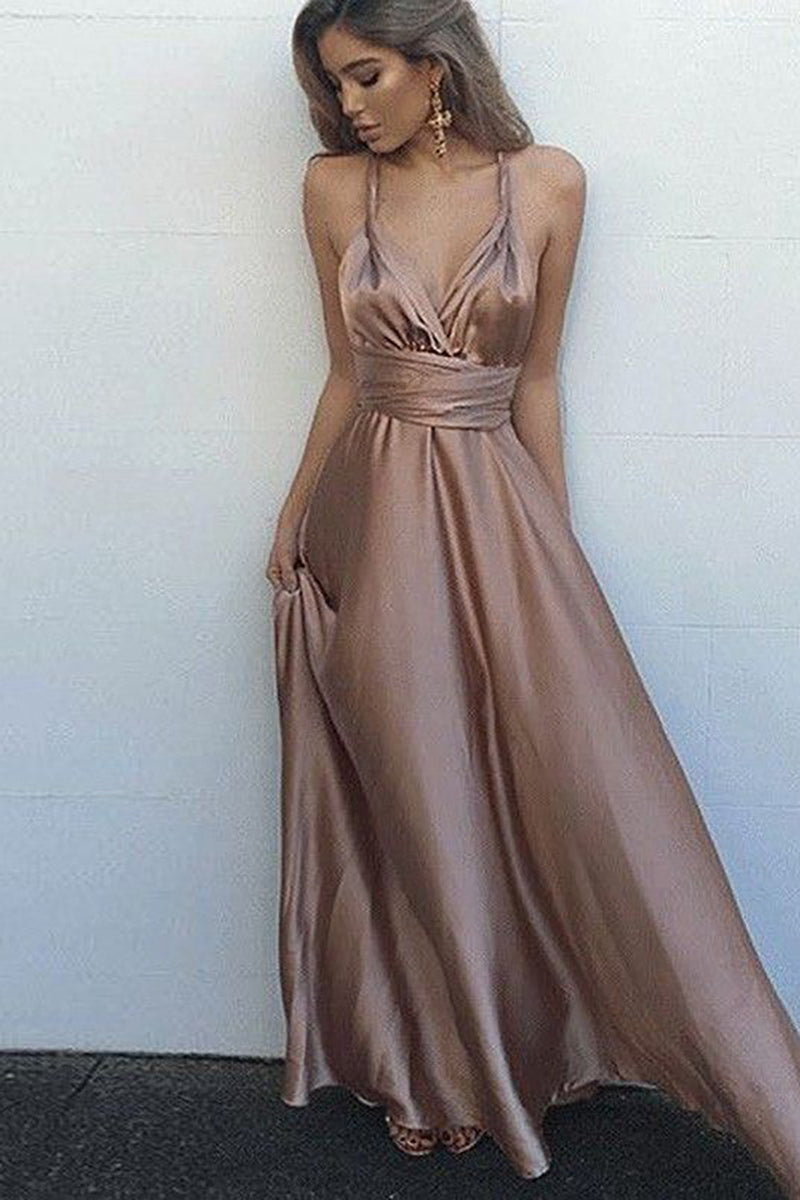 Load image into Gallery viewer, Satin Simple Prom Dress