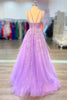 Load image into Gallery viewer, Princess Lavender A Line Prom Dress with Appliques