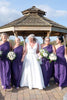 Load image into Gallery viewer, Purple Chiffon One Shoulder Tunic A-Line Long Bridesmaid Dress