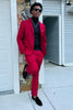 Load image into Gallery viewer, Red Notched Lapel 2 Piece Men&#39;s Prom Suits