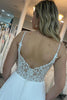 Load image into Gallery viewer, A-Line Spaghetti Straps White Long Wedding Dress with Beading