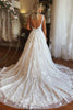 Load image into Gallery viewer, Ivory V-Neck A-Line Tulle Wedding Dress with Pockets
