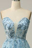 Load image into Gallery viewer, A Line Strapless Beading Corset Prom Dress