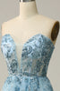 Load image into Gallery viewer, A Line Strapless Beading Corset Prom Dress