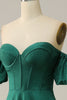 Load image into Gallery viewer, Off the Shoulder Green Sparkly Corset Prom Dress