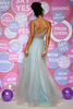 Load image into Gallery viewer, Beading Tulle Green Princess Prom Dress