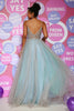 Load image into Gallery viewer, Beading Tulle Green Princess Prom Dress