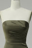 Load image into Gallery viewer, Green Strapless Satin Prom Dress with Slit