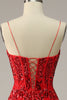 Load image into Gallery viewer, A Line Spaghetti Straps Princess Prom Dress with Criss Cross Back