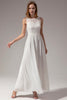 Load image into Gallery viewer, White A-line Sweetheart Long Formal Prom Party Dress With Lace