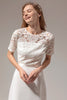 Load image into Gallery viewer, White A-line Formal Prom Dress With Lace