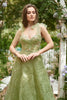 Load image into Gallery viewer, A-Line Light Green Tulle Prom Dress With Embroidery