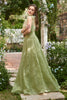 Load image into Gallery viewer, A-Line Light Green Tulle Prom Dress With Embroidery