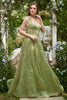 Load image into Gallery viewer, A-Line Light Green Tulle Prom Dress With Embroidery