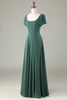 Load image into Gallery viewer, A-Line Eucalyptus Long Bridesmaid Dress with Ruffles