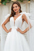 Load image into Gallery viewer, Ivory Detachable Watteau Train Tulle Wedding Dress