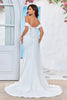 Load image into Gallery viewer, Off the Shoulder Satin Simple Mermaid Wedding Dress