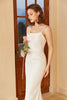 Load image into Gallery viewer, White Spaghetti Straps Simple Wedding Dress