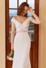 Load image into Gallery viewer, Off Shoulder White Mermaid Wedding Dress