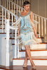 Load image into Gallery viewer, Blue Sparkly Party Dress with Sequins and Fringes