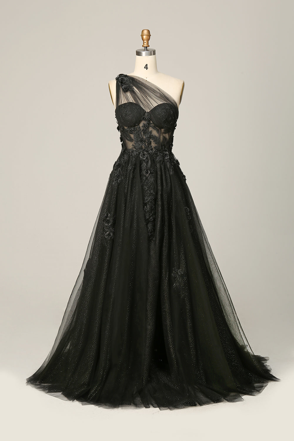 Prom black gown best sale