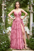 Load image into Gallery viewer, Sweetheart Dusty Rose A-Line Prom Dress with Print