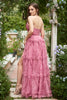 Load image into Gallery viewer, Sweetheart Dusty Rose A-Line Prom Dress with Print