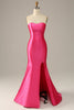 Load image into Gallery viewer, Fuchsia Sweetheart Mermaid Prom Dress