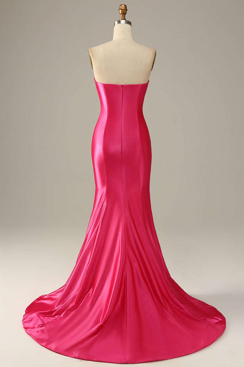 Load image into Gallery viewer, Fuchsia Sweetheart Mermaid Prom Dress