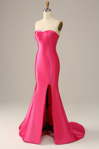 Fuchsia Sweetheart Mermaid Prom Dress