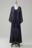 Load image into Gallery viewer, Navy Two Piece Sparkly Beaded Mother of the Bride Dress