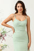 Load image into Gallery viewer, Sage Green Mermaid Draped Bridesmaid Dress