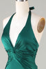 Load image into Gallery viewer, Mermaid Halter Dark Green Bridesmaid Dress