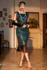 Load image into Gallery viewer, Beaded Fringed Dark Green Sequins Party Dress