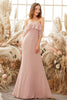 Load image into Gallery viewer, Elegant Off The Shoulder Chiffon Bridesmaid Dress