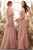 Load image into Gallery viewer, Elegant Strapless Chiffon Bridesmaid Dress