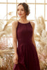 Load image into Gallery viewer, Elegant Burgundy Chiffon Bridesmaid Dress