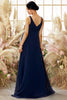 Load image into Gallery viewer, V neck Long Maternity Bridesmaid Dress