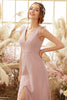 Load image into Gallery viewer, Blush Open Back Chiffon Bridesmaid Dress