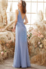 Load image into Gallery viewer, V Neck Chiffon Bridesmaid Dress