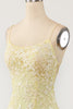 Load image into Gallery viewer, Yellow Mermaid Long Prom Dress with Appliques