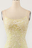 Load image into Gallery viewer, Yellow Mermaid Long Prom Dress with Appliques