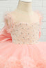 Load image into Gallery viewer, Pink Beading Tulle Flower Girl Dress with Bow