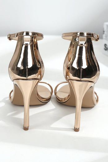 One Word Buckle High Heels