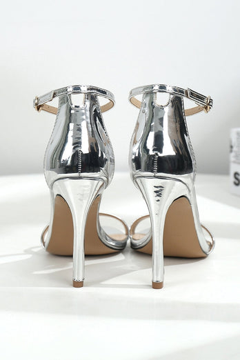 One Word Buckle High Heels