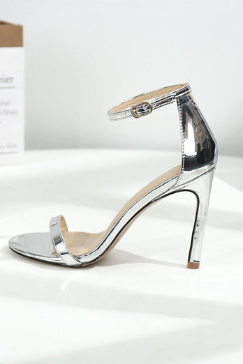 One Word Buckle High Heels