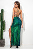 Load image into Gallery viewer, Sequins Long Party Dress with Slit