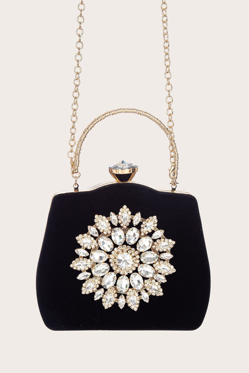 Load image into Gallery viewer, Black Beading Handbag